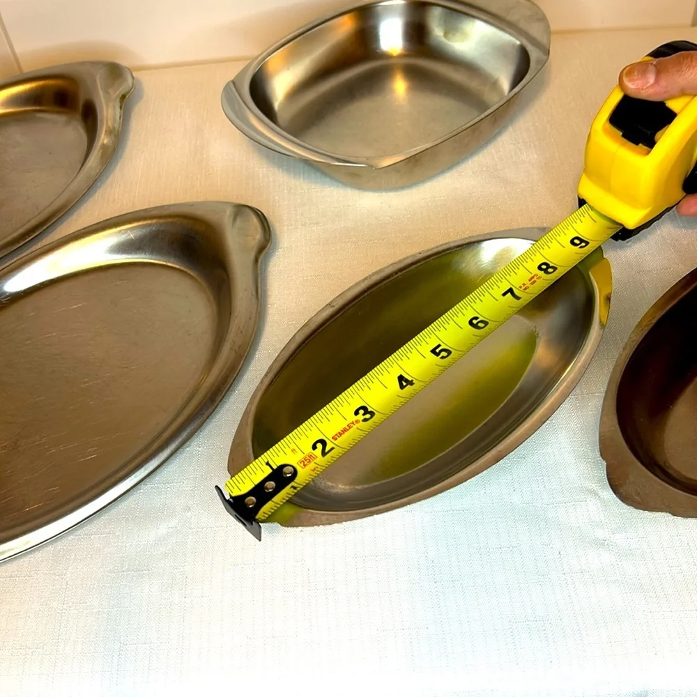 Set of 5 Metal Serving Trays, Unbranded not Stamped - Picture 2 of 9